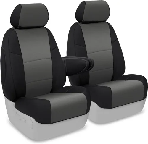 Miniatura 31 de Coverking Custom Fit Center 50/50 - Funda de asiento de cubo para modelos seleccionados Chevrolet Suburban 1500/2500, neopreno (negro)