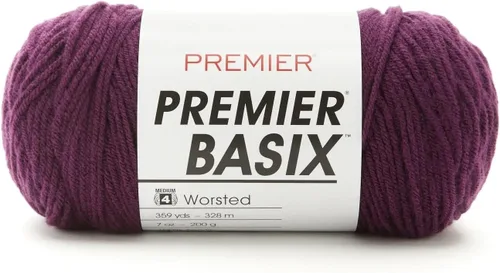 Miniatura 43 de Premier Yarns Basix, hilo de estambre sólido, hecho de acrílico, hilo ideal para ganchillo y tejer, Pecan, 359 yardas 1115-35 Pecan