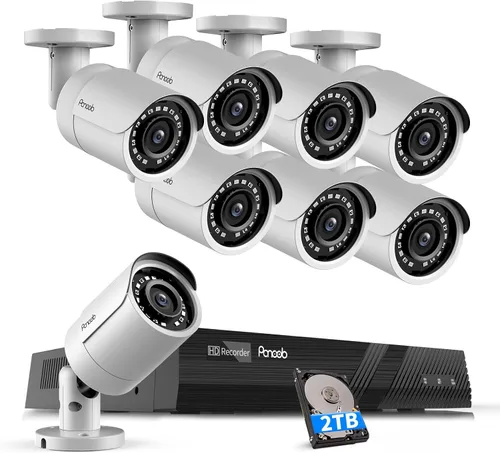 Miniatura 14 de Sistema de cámaras de seguridad PoE 4K, 8X 8MP Cámaras IP PoE al aire libre con cable para vigilancia en el hogar con detección AI de humanos y Negro
