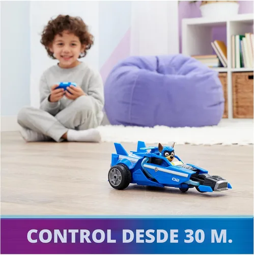 Miniatura 5 de Paw Patrol: The Mighty Movie, Auto de Control Remoto con Chase de los Mighty Pups Moldeado, Juguetes para Niños y Niñas de 3+