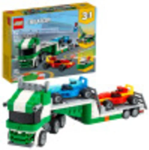 LEGO Creator 31113 - Kit de construcción 3 en 1 para transportador de autos de carreras, es un gran regalo para niños que aman los juguetes