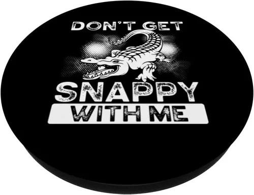 Miniatura 2 de ¡No te pongas rápido conmigo! PopSockets PopGrip intercambiables de cocodrilo
