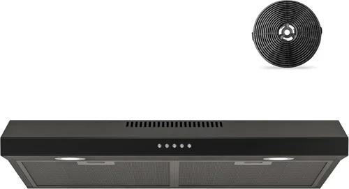 Miniatura 10 de FIREGAS Campana extractora para debajo del gabinete de 30 pulgadas con motor DC sin escobillas, luz LED, ventilador de escape de 3 velocidades