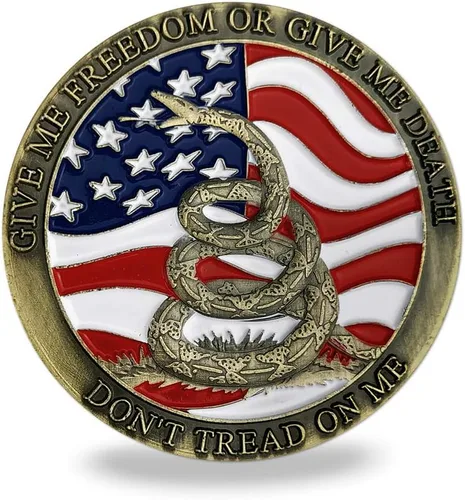 Miniatura 2 de Moneda militar Don't Tread on Me Challenge Coin US Liberty Bell