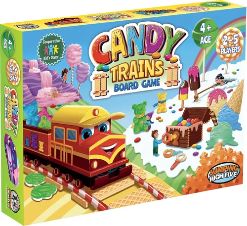 Juego de mesa de trenes de caramelo - Un dulce juego cooperativo de trenes cubiertos de azúcar para niños de 4 años en adelante - Los niños aprenden