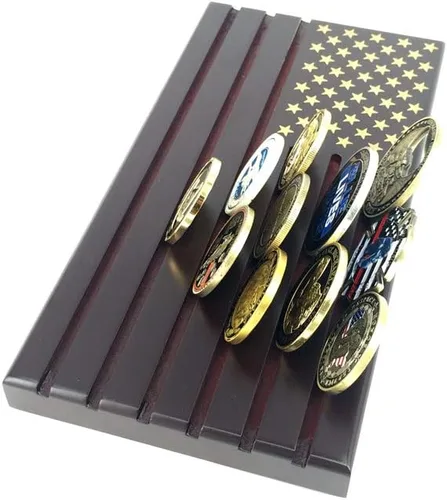 Miniatura 4 de Soporte de exhibición militar de 6 filas con bandera americana
