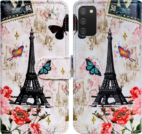 Miniatura 18 de Bcov Funda para Samsung Galaxy A02s, diseño de pájaro negro y verde con tapa para teléfono con ranura para tarjeta y soporte para Samsung Galaxy A02s