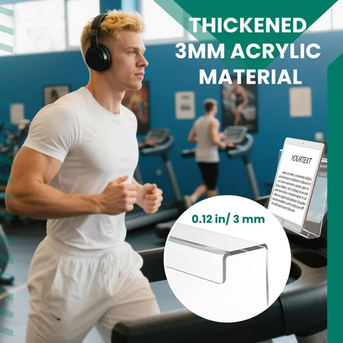 Miniatura 4 de Jetec Soporte para libros para cinta de correr, estante de lectura acrílico transparente para cinta de correr, soporte universal, tableta, revistas