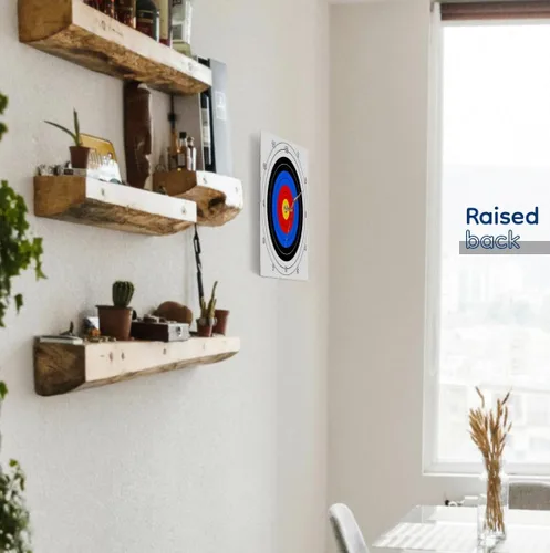 Miniatura 5 de 3dRose Objetivo con anillos rojos amarillos negros blancos y azules - Tiro con arco, objetivo, deporte, juego, ilustración - reloj de pared, 15 x