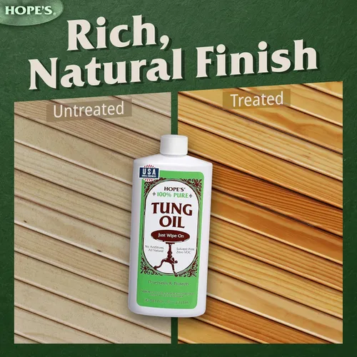 Miniatura 8 de HOPE'S Aceite Tung 100% puro, seguro para alimentos, acabado de madera natural impermeable de alta calidad y sellador para proyectos de interiores