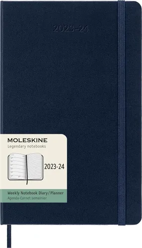 Miniatura 17 de Moleskine Agenda semanal 2023-2024, 18M, grande, negro, tapa dura (5 x 8.25)