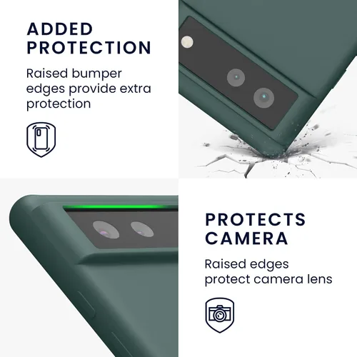Miniatura 296 de kwmobile Funda Compatible con Google Pixel 6 Pro - Funda de teléfono de silicona TPU con acabado suave - Azul Arrecife