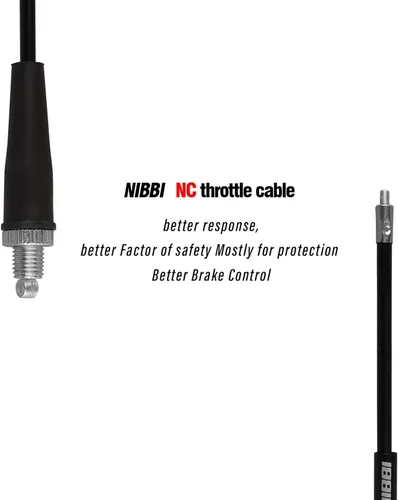 Miniatura 3 de NIBBI Cable de Acelerador 40.3", Repuesto Universal para Motocicleta 102.5cm Cable de Acelerador Ajustable, Para Dirt Bike Pit Bike YAMAHA Kawasaki