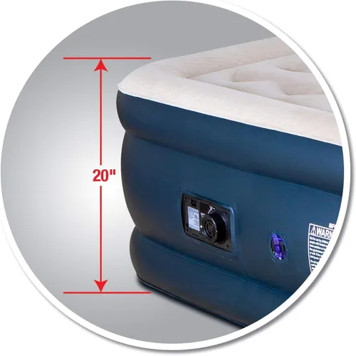 Miniatura 3 de AirBedz by Pittman Outdoors - Colchón de aire para interiores y exteriores con bomba de aire integrada, tamaño Queen, 20 pulgadas de alto