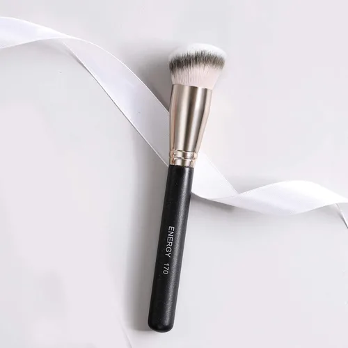 Miniatura 2 de ENERGY Brocha de base para maquillaje líquido, cepillo bronceador sintético profesional para cobertura completa, crema en polvo, cosméticos, mezcla