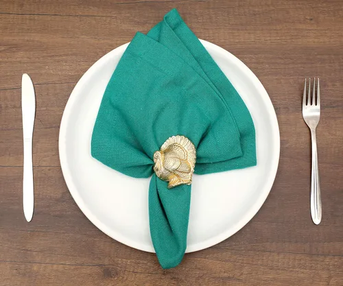 Miniatura 8 de ALPHA Living HOME Juego de 12 servilleteros de pavo y pájaros, soportes de metal modernos de alta calidad para elegantes ajustes de mesa, perfectos