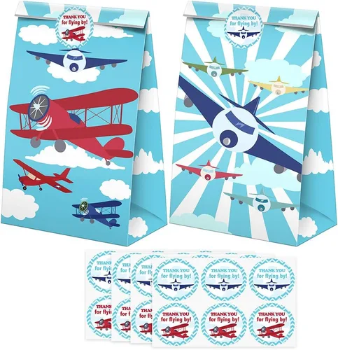 Miniatura 8 de Decoraciones de fiesta de avión - Platos, servilletas, vajilla y recuerdos - Sirve a 20 invitados