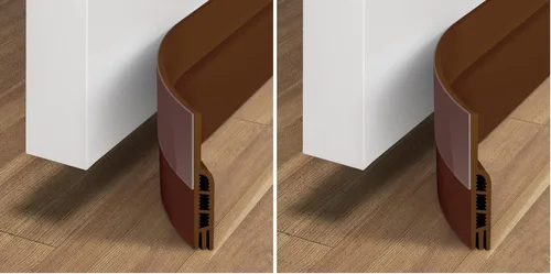 Miniatura 15 de Holikme Burlete para puerta de 41 pulgadas, para debajo de la puerta, bloqueador de corrientes de aire para puertas, tapón de ruido, adhesivo Gris