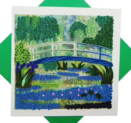 Miniatura 16 de Grues de Momoyogusa – Flores de Cien Generaciones (1909) de Kamisaka Sekka Tarjeta de Felicitación de Arte Filigrana, Tarjeta de Felicitación