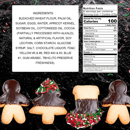 Miniatura 2 de Regalos de galletas de Navidad Galletas de mantequilla de vacaciones Galletas de chocolate copos de nieve, árboles de Navidad, rellenos