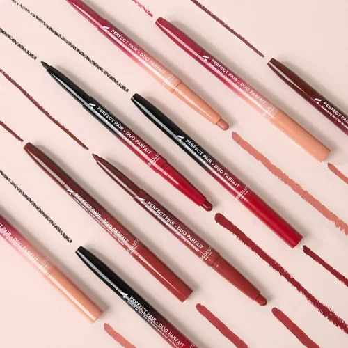 Miniatura 8 de Absolute New York ALD02 Perfect Pair Lip Duo - Labios más completos y más fuertes, sombra más profunda para contornear labios, lápiz labial satinado