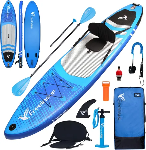Freein SUP Inflatable Stand Up Paddle Board with Kayak Seat,Paddle Boards for Adults 10'/10'6”/11', Accessories sup Pump Adaptor,sup Kayak Paddle