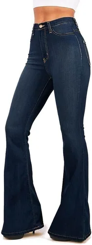 Miniatura 2 de Vibrant - Pantalones de mezclilla de cintura alta, ajustados, para mujer