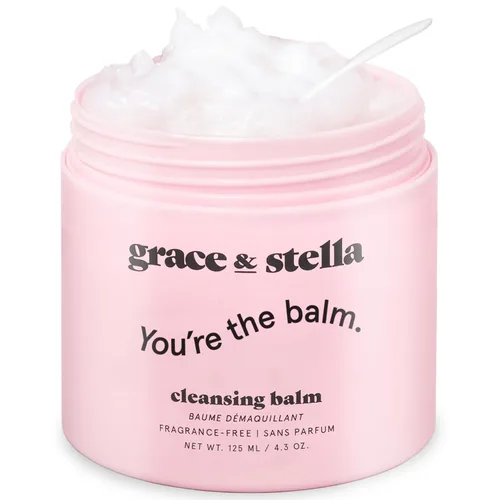 grace & stella Bálsamo limpiador removedor de maquillaje - Limpiador facial hidratante con vitamina E para una piel suave y nutrida - Derrite el