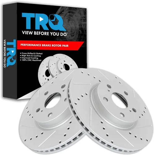 Miniatura 92 de TRQ Juego de rotores de freno de rendimiento trasero con revestimiento G premium compatible con Mazda 6 2014-2021