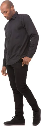 Miniatura 3 de Chef Works Camisa de punto con cremallera frontal para hombre