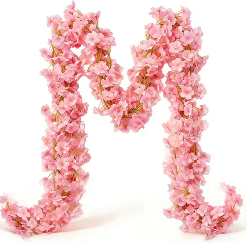 Miniatura 12 de YRIOWMI 10 guirnaldas de rosas falsas, flores artificiales de vid de 7.5 pies, para mesa, telón de fondo de boda, arco, pared, fiesta, manto, Champán