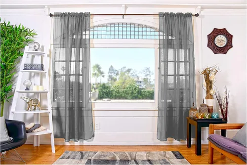 Miniatura 31 de All American Collection - cortinas Doli transparentes, 2 unidades Blanco