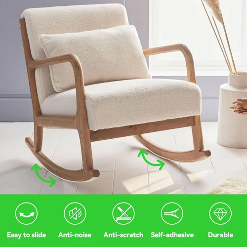 Miniatura 3 de Almohadillas de fieltro para muebles, 1 rollo de fieltro de 5 x 40 pulgadas, color beige