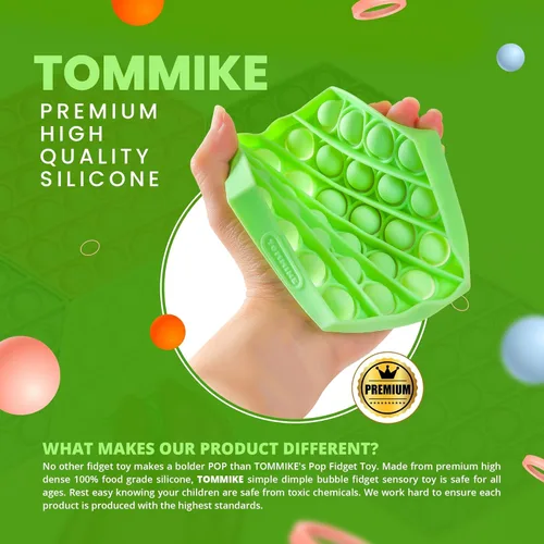 Miniatura 3 de TOMMIKE Juguete hexagonal de burbujas sensoriales para aliviar la ansiedad y el estrés, necesidades especiales, autismo, aprendizaje, oficina