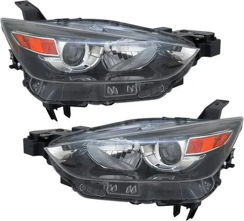 ALLIGATOR AUTO LIGHTS Juego de montaje de faros delanteros de repuesto para Mazda CX-3 2016-2021 con certificación CAPA, par de faros delanteros