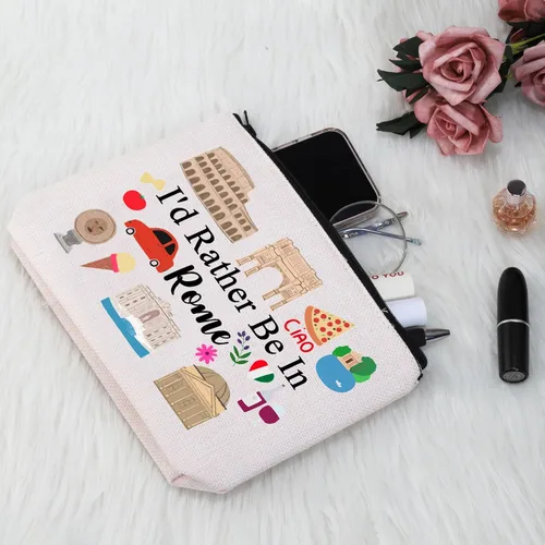 Miniatura 6 de G2TUP Rome Travel Gift Rome Makeup Bag Rome Journey Cosmetic Bag Rome Trip Souvenir Gift Roma amante regalo Rome camping regalo, Roma MB