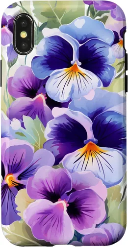 Miniatura 5 de Pansy Flower Pattern Floral Case for iPhone 17