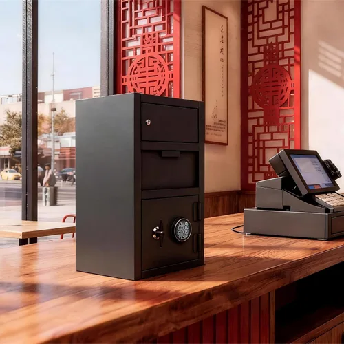 Miniatura 2 de KAER Caja fuerte de 4.0 pies cúbicos, caja fuerte antirrobo para dinero con ranura de caída de posición rápida, teclado digital, llave de repuesto