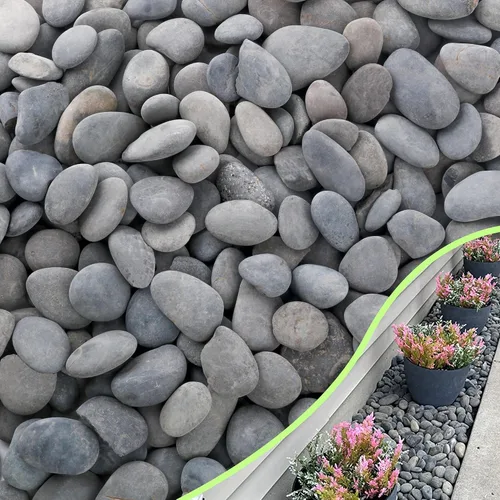 Miniatura 19 de Piedras de río de 2.4 libras para plantas y suculentas, paisajismo decorativo al aire libre y rocas de jardín de acuarios