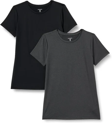 Miniatura 68 de Amazon Essentials Camiseta de manga corta con cuello redondo para mujer, de secado rápido, para entrenamiento, gimnasio, paquete múltiple