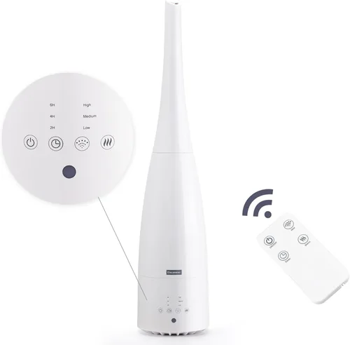 Humidificador de niebla fría y cálida para el hogar/dormitorio con control remoto 2.3L. Humidificador de aire inteligente para