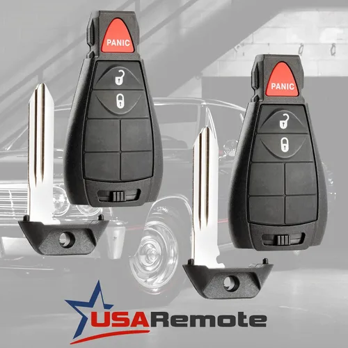Miniatura 2 de Llavero compatible con Jeep Cherokee / Ram Pickup 2013-2018 llave inteligente sin llave (GQ4-53T), juego de 2