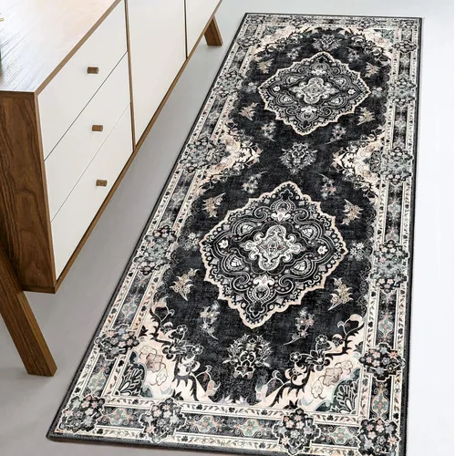 Miniatura 104 de Alfombra Verde MUJOO de 8'x10', Alfombras de Área para Sala de Estar, Alfombras Lavables, Alfombra Grande de Área, Alfombra Boho de Área de 8'x10