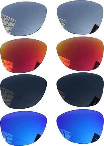 Acefrog 4 pares de lentes polarizados de repuesto para gafas de sol Oakley Frogskins OO9013, ajuste perfecto, inastillables, antiarañazos, paquete