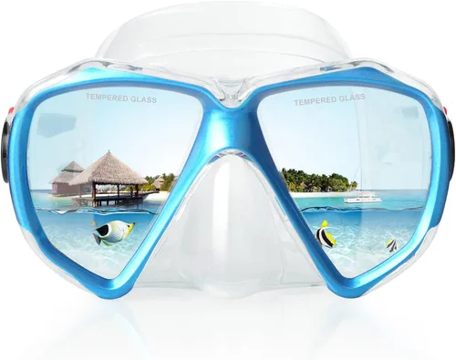 Miniatura 11 de Máscara de buceo panorámica HD para natación, gafas de buceo antivaho, máscara de buceo de vidrio templado, gafas de natación para adultos y jóvenes