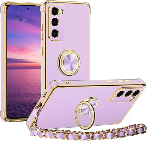 Miniatura 12 de Miss Arts Funda para Samsung Galaxy S22 Ultra con Soporte, Funda Galaxy S22 Ultra con Soporte de Anillo Kickstand, para Mujeres y Niñas, Bonita