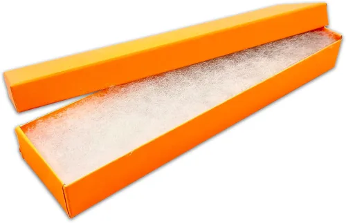 Miniatura 16 de TheDisplayGuys - Paquete de 25 Cajas de Regalo de Papel Cartón Kraft #82/Estuches para Joyas con Relleno de Algodón y Tapa - Lámina Dorada