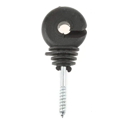 Miniatura 7 de 50 unids/set negro tornillo en anillo aislantes, accesorios eléctricos aislantes de cerca, aislantes, para poste de madera