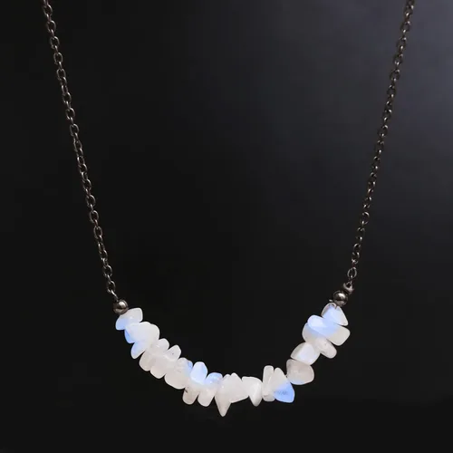 Miniatura 39 de Gempires - Collar de barra de chips naturales, cristales curativos de energía, regalo de cumpleaños, regalo para ella, joyería de piedras preciosas