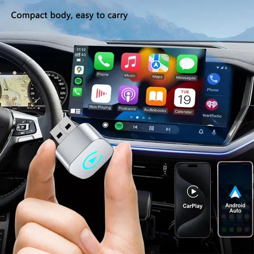 Miniatura 2 de Car Wireless CarPlay Adapter for BMW X6 2017 2018 2019 2020 2021 2022 2023 2024 2-in-1 Support Apple CarPlay and Android Auto Mini USB Design Fast